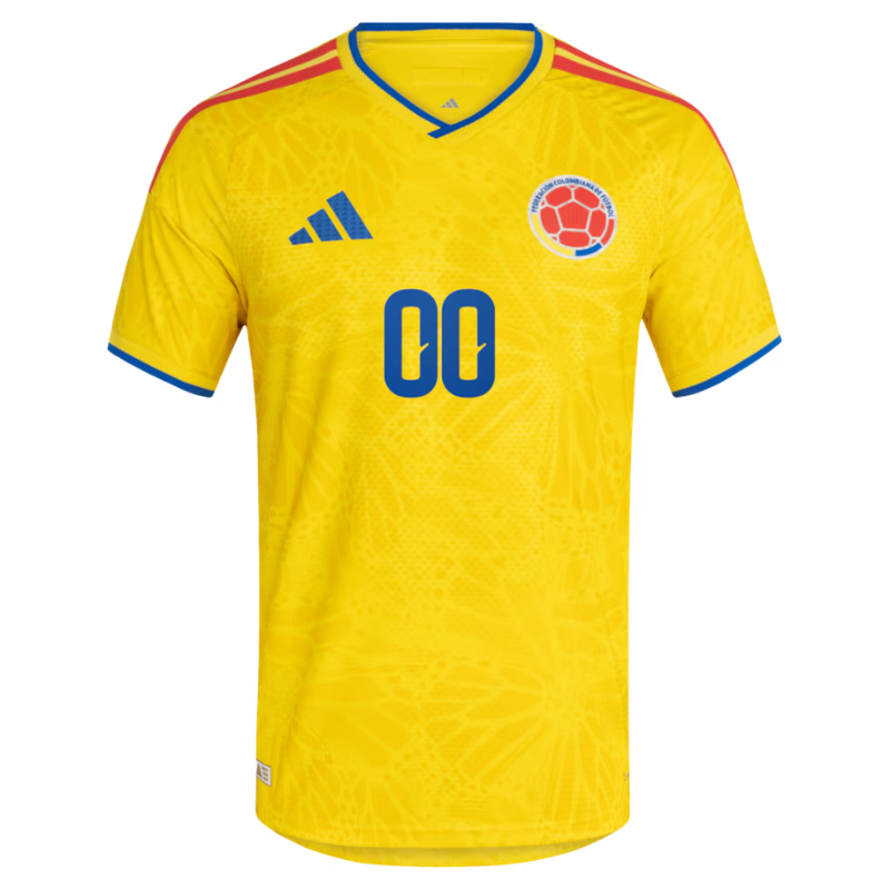 Colombia National Team adidas 2026 Home On-Field Custom Jersey - Yellow