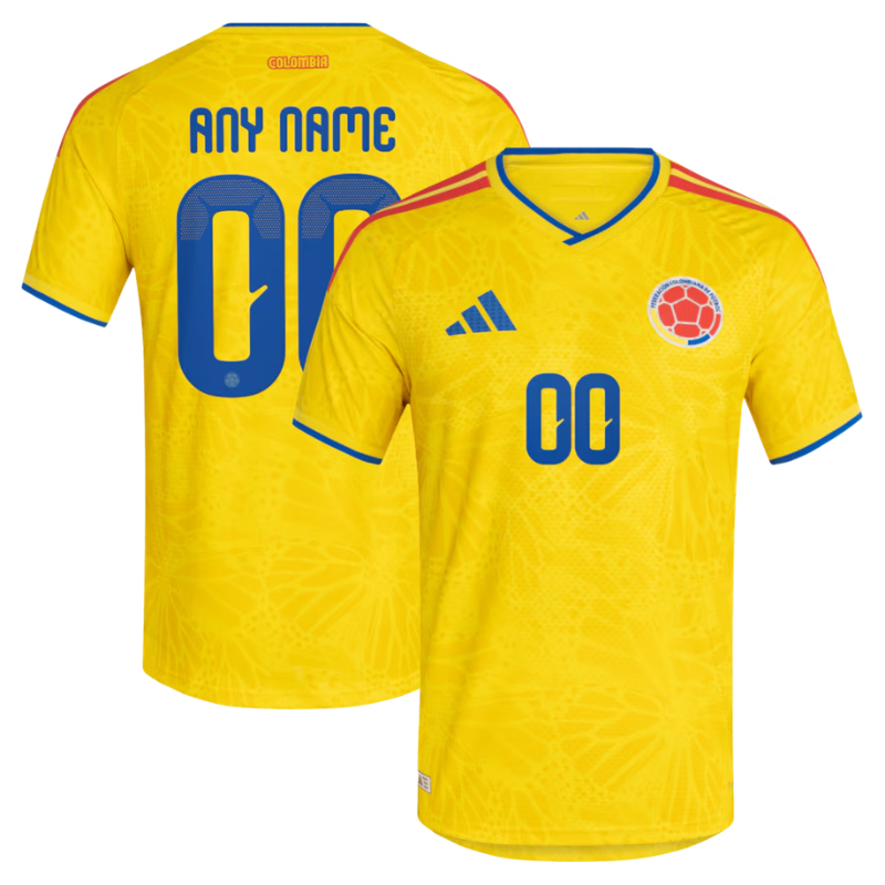 Colombia National Team adidas 2026 Home On-Field Custom Jersey - Yellow