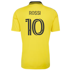 Columbus Style Bright Yellow & Black Polo Soccer Jersey (Rossi)