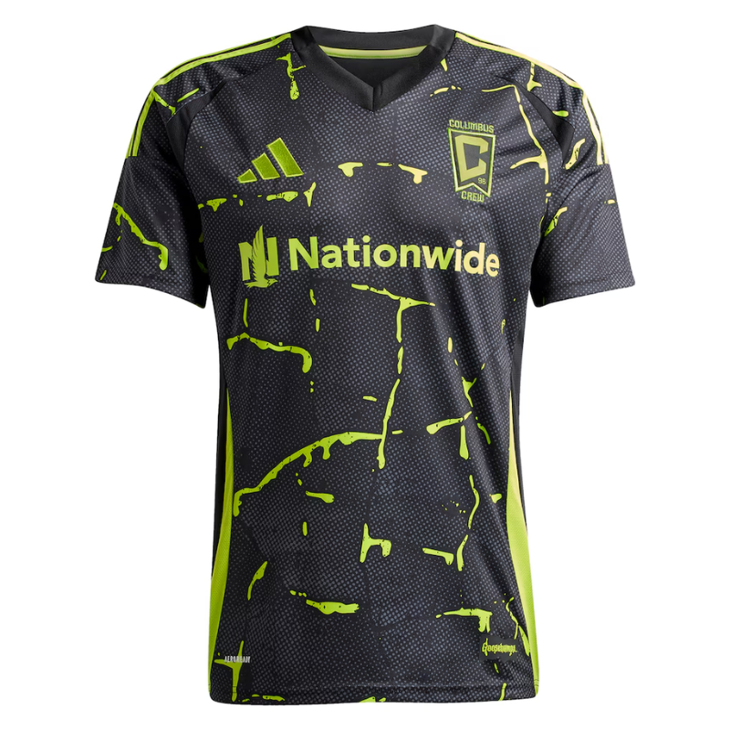 Columbus Style Charcoal Black & Electric Yellow Marble Soccer Jersey (Rossi)