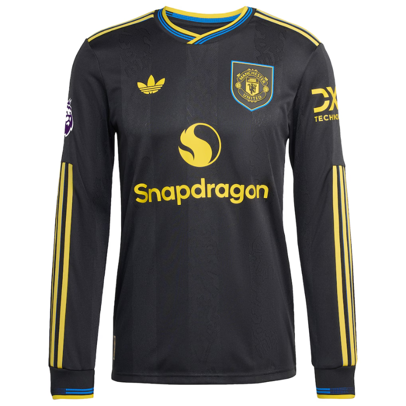 Cristiano Ronaldo Manchester United adidas 2025/26 Third Authentic Long Sleeve Player Jersey - Black Adidas