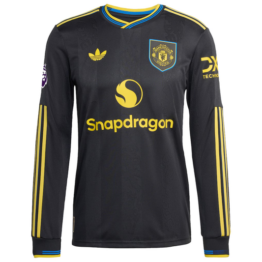 Cristiano Ronaldo Manchester United adidas 2025/26 Third Authentic Long Sleeve Player Jersey - Black Adidas