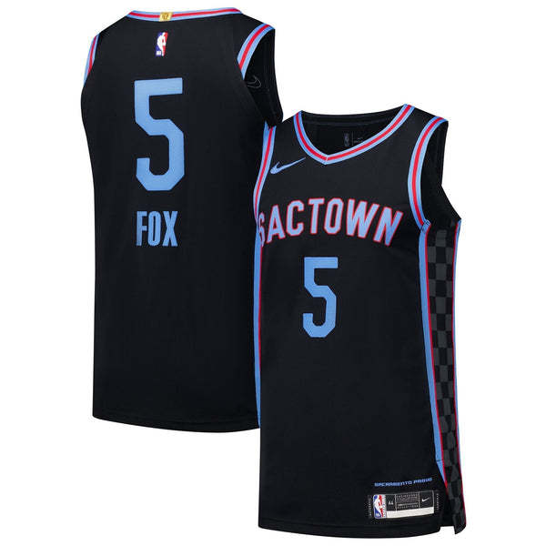 NBA De'Aaron Fox Sacramento Kings Nike Authentic Player Jersey - City Edition - Black