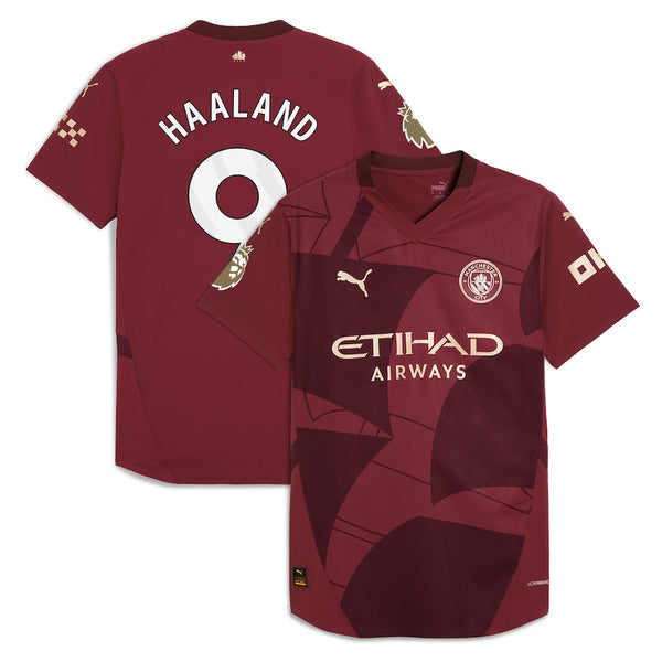 Erling Haaland Manchester City Puma 2024/25 Third Authentic Player Jersey - Burgundy