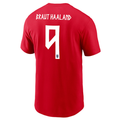 Erling Haaland Norway National Team Nike Name & Number T-Shirt - Red
