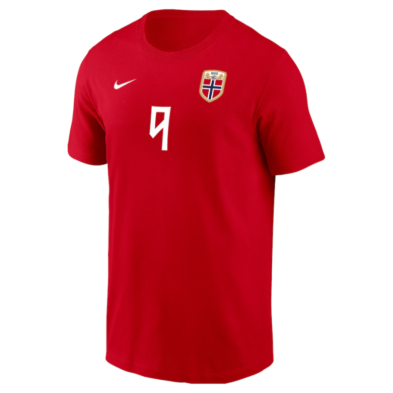 Erling Haaland Norway National Team Nike Name & Number T-Shirt - Red
