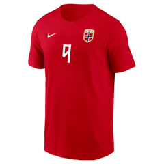 Erling Haaland Norway National Team Nike Name & Number T-Shirt - Red