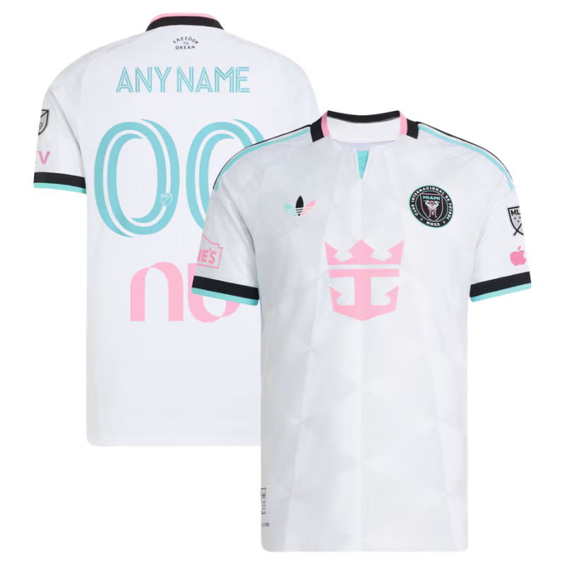 White, Pink & Cyan Performance Football Jersey – Premium Custom Soccer Shirt (Miami)