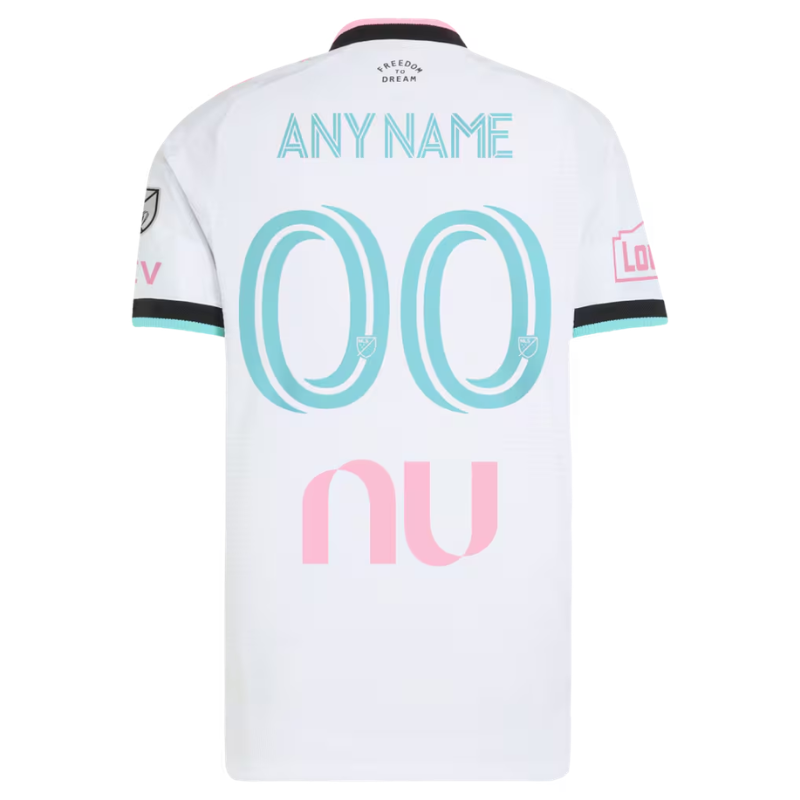 White, Pink & Cyan Performance Football Jersey – Premium Custom Soccer Shirt (Miami)