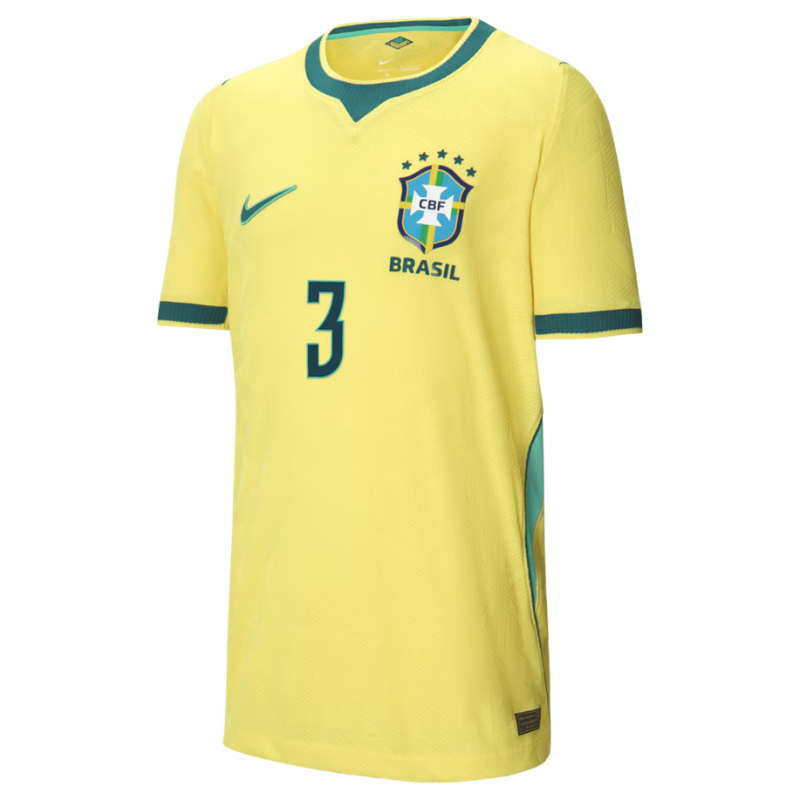 Gabriel Magalhães Brazil National Team Nike 2026 Home Match Jersey - Yellow