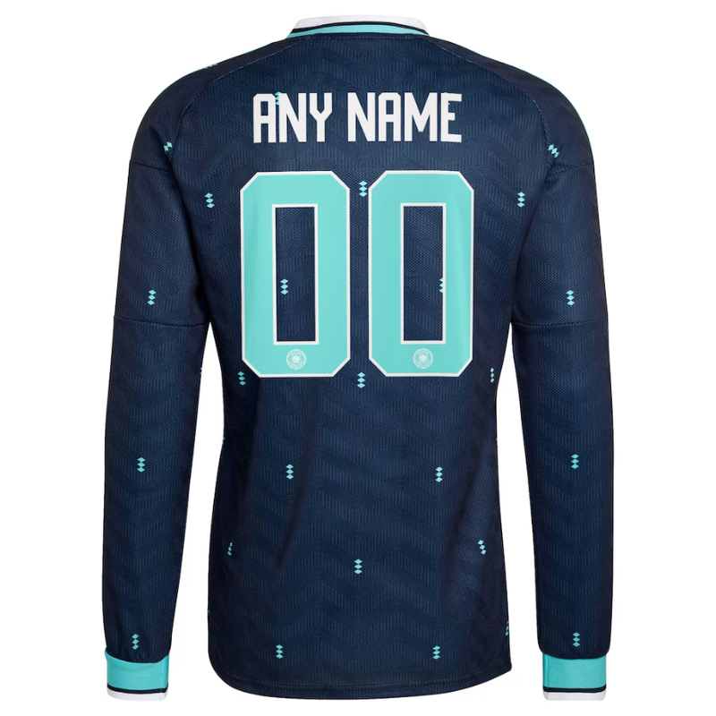 Germany National Team adidas 2026 Away Long Sleeve Custom Jersey - Navy