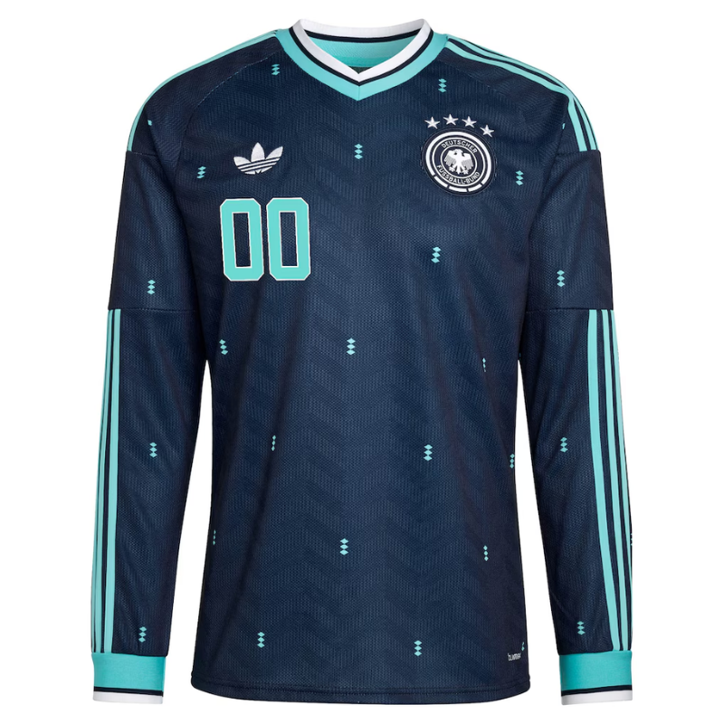 Germany National Team adidas 2026 Away Long Sleeve Custom Jersey - Navy