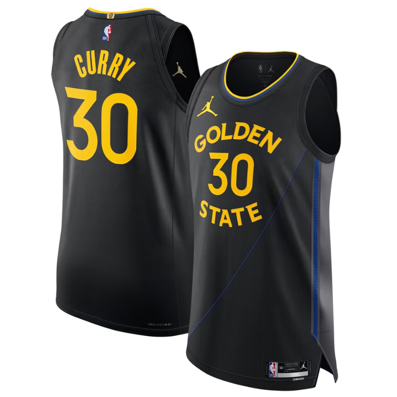 Golden State Warriors Black & Gold Statement Basketball Jersey (Curry)