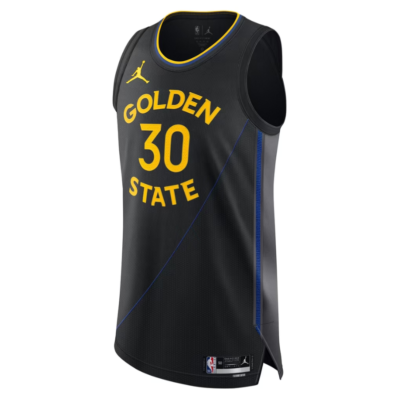 Golden State Warriors Black & Gold Statement Basketball Jersey (Curry)
