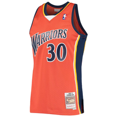 Golden State Warriors Hardwood Classics Orange & Navy Basketball Jersey (Curry)
