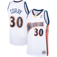 Golden State Warriors Hardwood Classics White & Orange Basketball Jersey (Curry)
