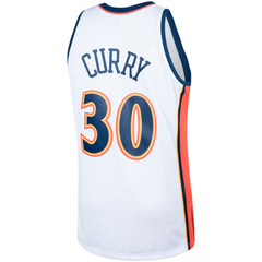 Golden State Warriors Hardwood Classics White & Orange Basketball Jersey (Curry)