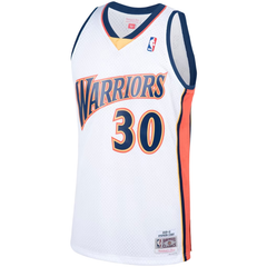Golden State Warriors Hardwood Classics White & Orange Basketball Jersey (Curry)