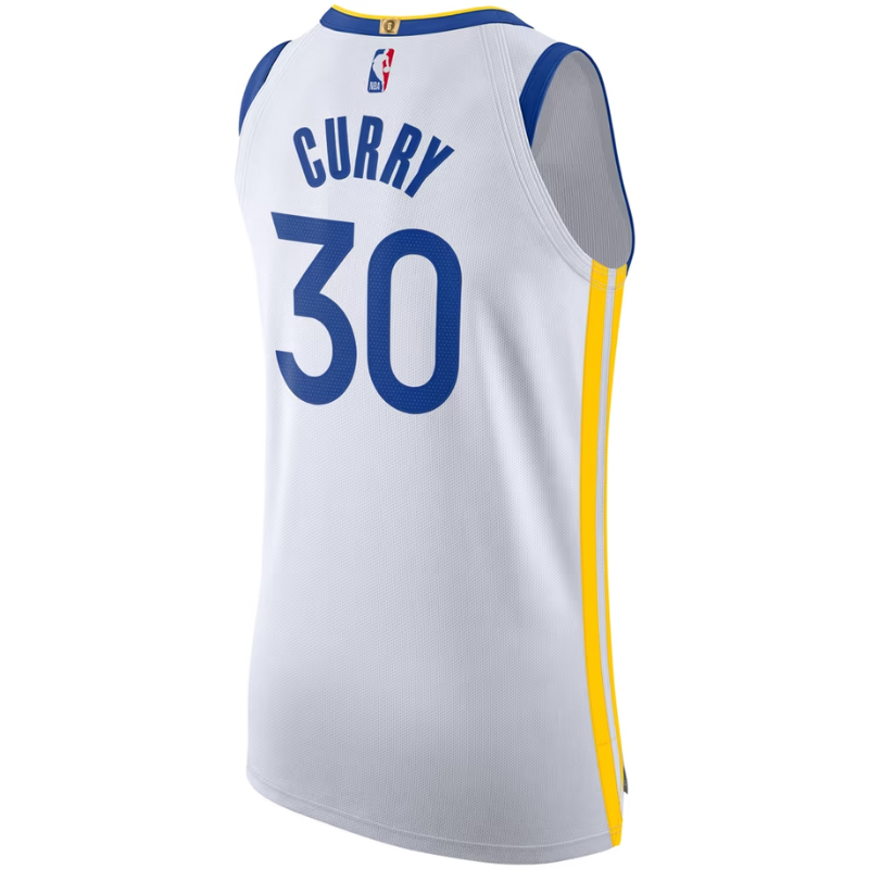 Golden State Warriors White & Royal Blue Basketball Jersey (Curry)