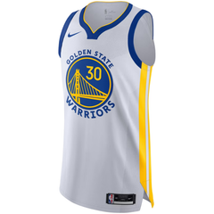 Golden State Warriors White & Royal Blue Basketball Jersey (Curry)