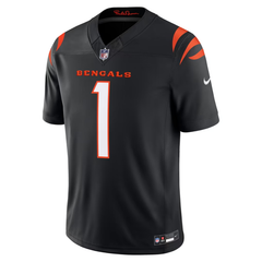 Ja'Marr Chase Cincinnati Bengals Team Vapor F.U.S.E. Stitched Jersey - Black