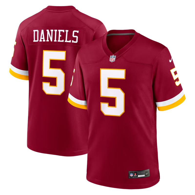 Jayden Daniels Washington Commanders Jersey - Burgundy