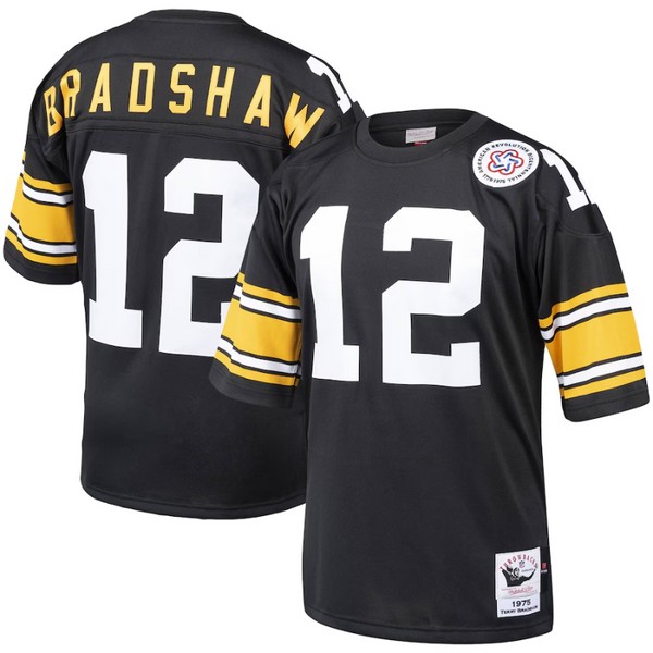 NFL Terry Bradshaw Pittsburgh Steelers Mitchell & Ness Authentic Throwback Retired Player Jersey - Black