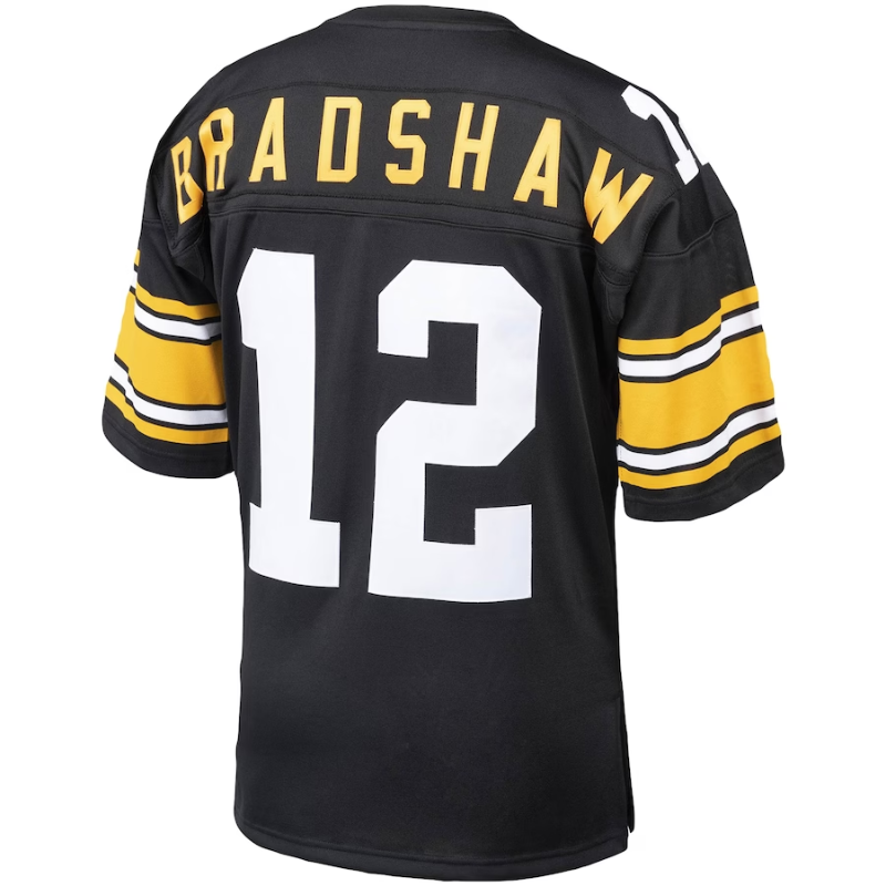 NFL Terry Bradshaw Pittsburgh Steelers Mitchell & Ness Authentic Throwback Retired Player Jersey - Black