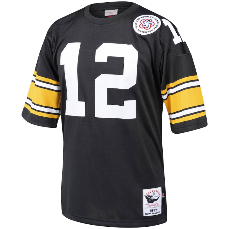 NFL Terry Bradshaw Pittsburgh Steelers Mitchell & Ness Authentic Throwback Retired Player Jersey - Black