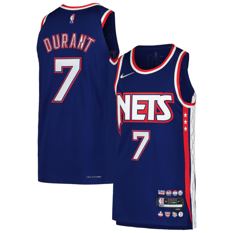 NBA Kevin Durant Brooklyn Nets Nike Authentic Player Jersey - City Edition - Blue- Nike