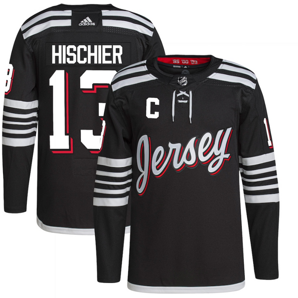 Nico Hischier New Jersey Devils adidas Alternate Primegreen Authentic Player Jersey - Black