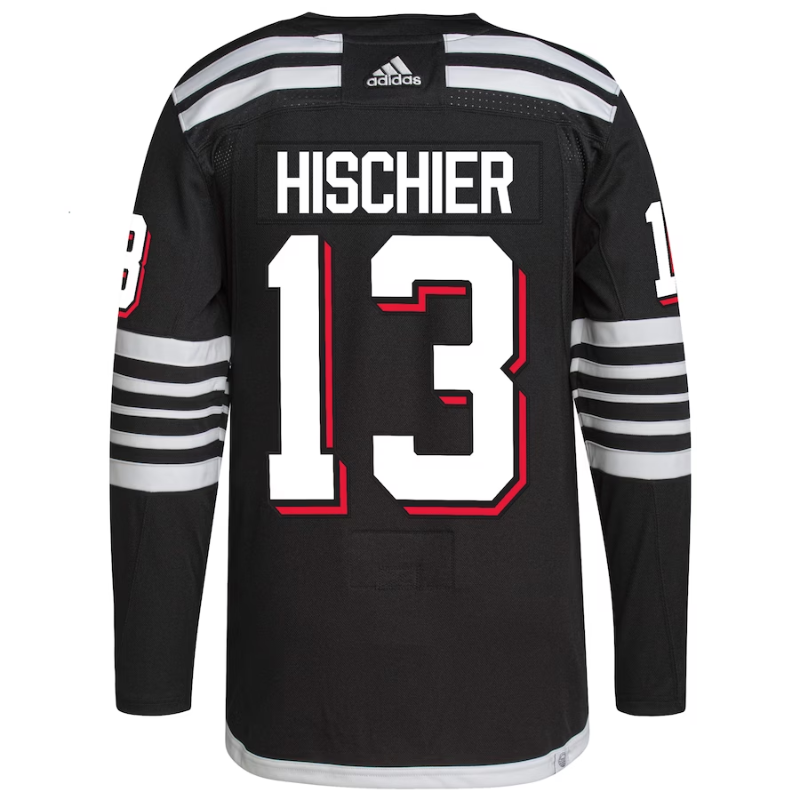 Nico Hischier New Jersey Devils adidas Alternate Primegreen Authentic Player Jersey - Black