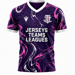 Jerseys Teams Leagues Dark Purple, Pink & White Marble Performance Football Jersey – Premium Soccer Shirt
