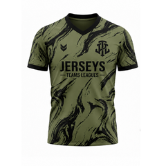 Jerseys Teams Leagues Olive Green & Black Marble Performance Football Kit – Premium Soccer Jersey and Shorts Set