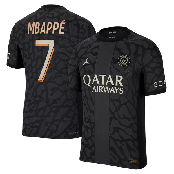 Jordan Brand Kylian Mbappe Paris Saint-Germain Anthracite 2023/24 Third Match Authentic Player Jersey