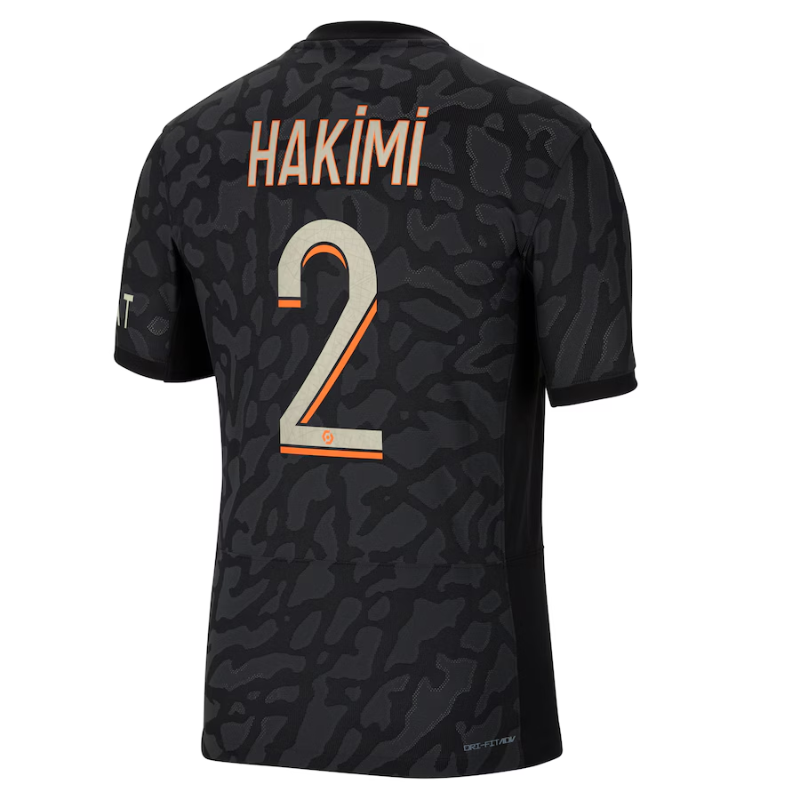 Jordan Brand Achraf Hakimi Paris Saint-Germain Anthracite 2023/24 Third Match Authentic Player Jersey