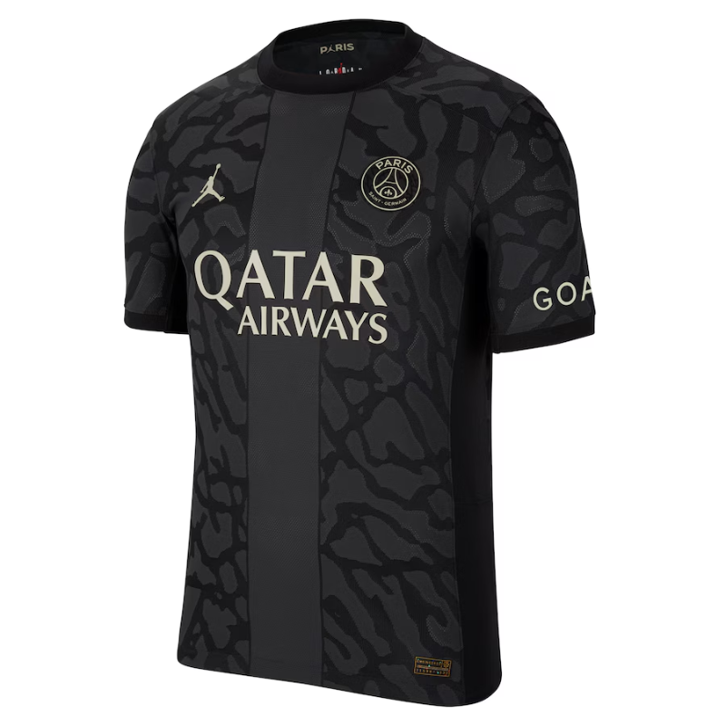 Jordan Brand Presnel Kimpembe Paris Saint-Germain Anthracite 2023/24 Third Match Authentic Player Jersey