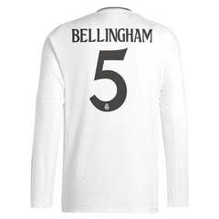 Jude Bellingham Real Madrid adidas 2024/25 Home Long Sleeve Player Jersey - White Adidas