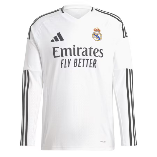Kylian Mbappé Real Madrid adidas 2024/25 Home Long Sleeve Player Jersey - White