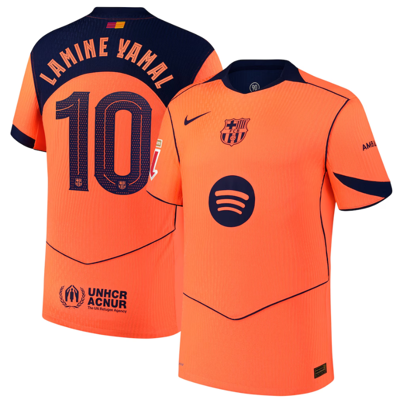 Lamine Yamal Barcelona Nike 2025/26 Third Authentic Player Jersey - Orange Nike
