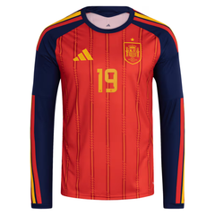 Lamine Yamal Spain National Team adidas 2026 Home Long Sleeve Jersey - Red