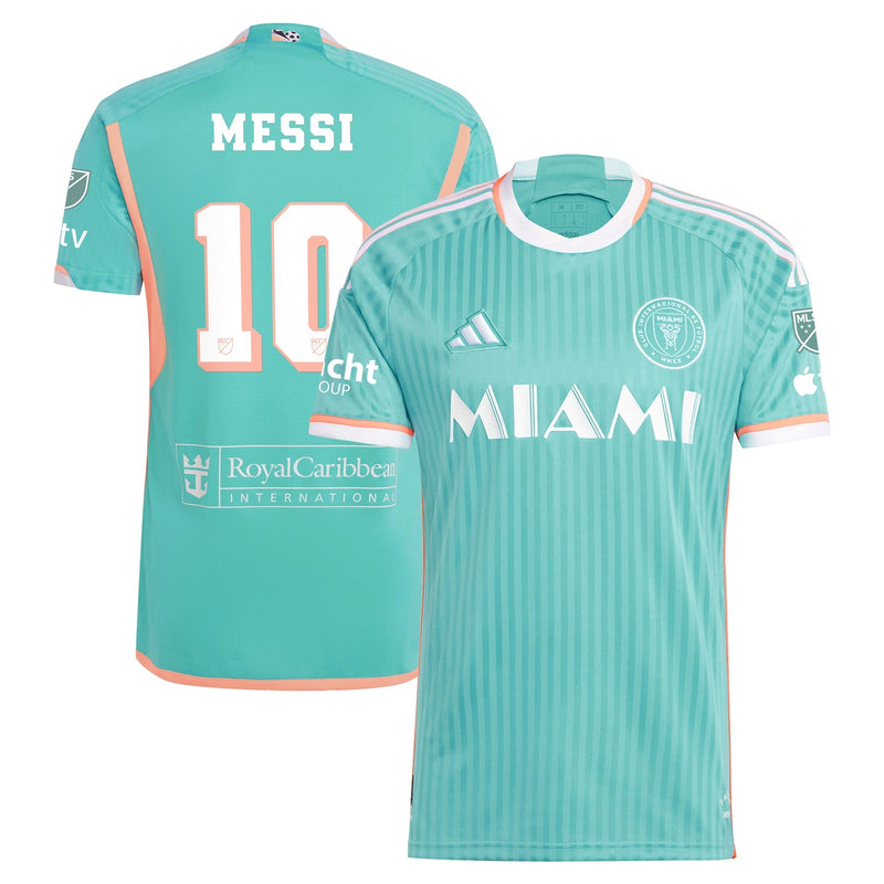 Lionel Messi Inter Miami CF adidas 2024 Archive Authentic Jersey - Aqua