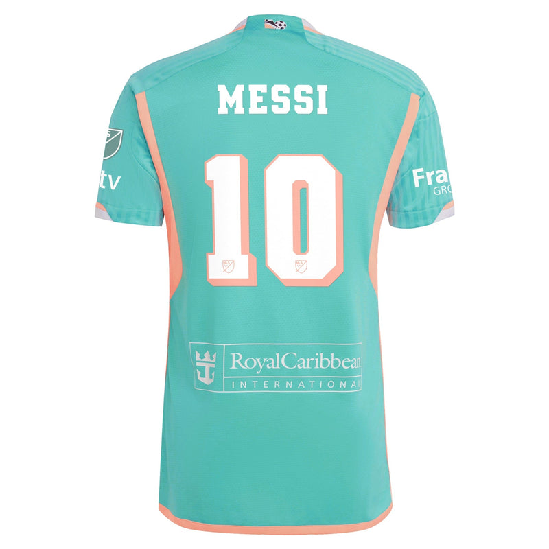 Lionel Messi Inter Miami CF adidas 2024 Archive Authentic Jersey - Aqua