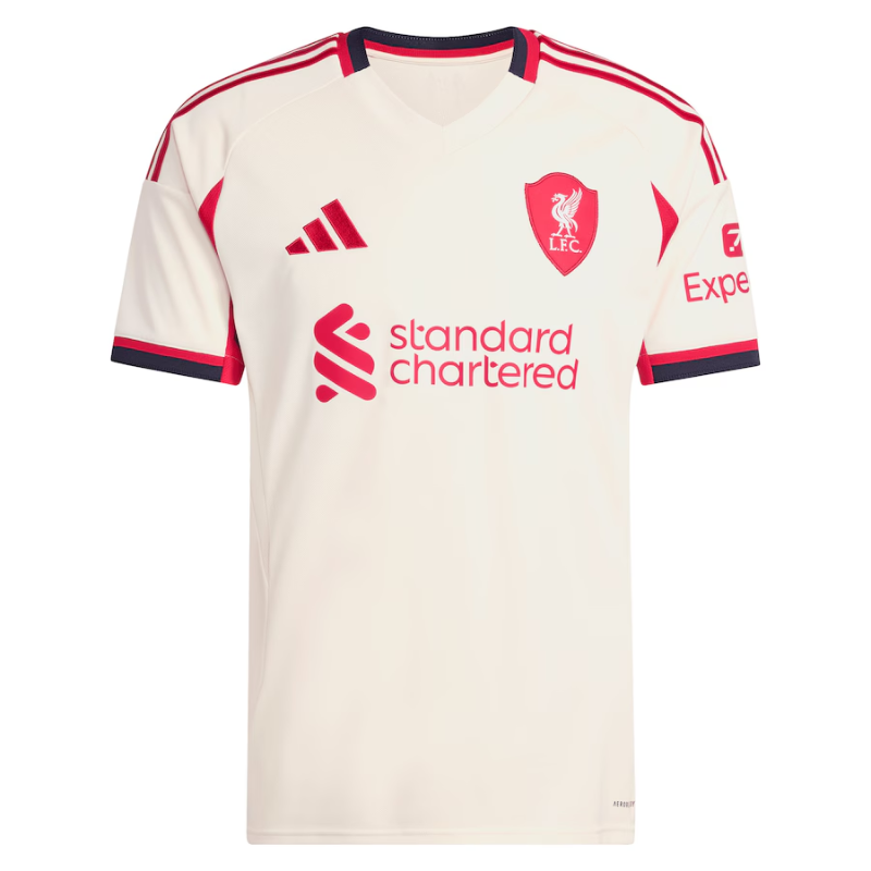 Liverpool adidas 2025/26 Away Custom Jersey - White Adidas
