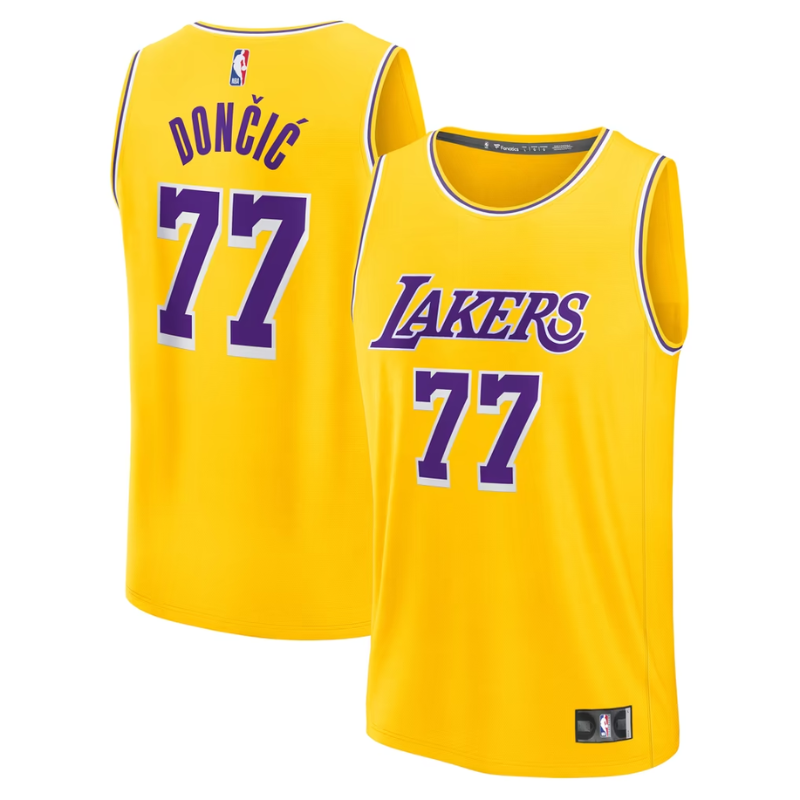 Los Angeles Lakers Gold & Purple Fastbreak Basketball Jersey (Dončić)