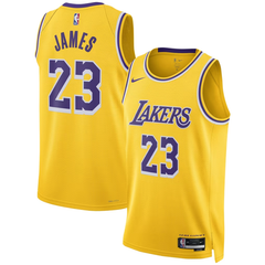 Los Angeles Lakers Gold & Purple Statement Edition Basketball Jersey (LeBron)