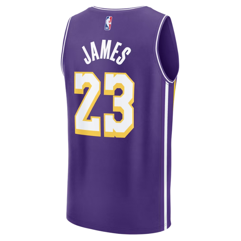Los Angeles Lakers Purple & Gold Statement Edition Basketball Jersey (James)