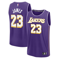 Los Angeles Lakers Purple & Gold Statement Edition Basketball Jersey (James)