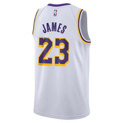 Los Angeles Lakers White & Purple Association Edition Basketball Jersey (LeBron)