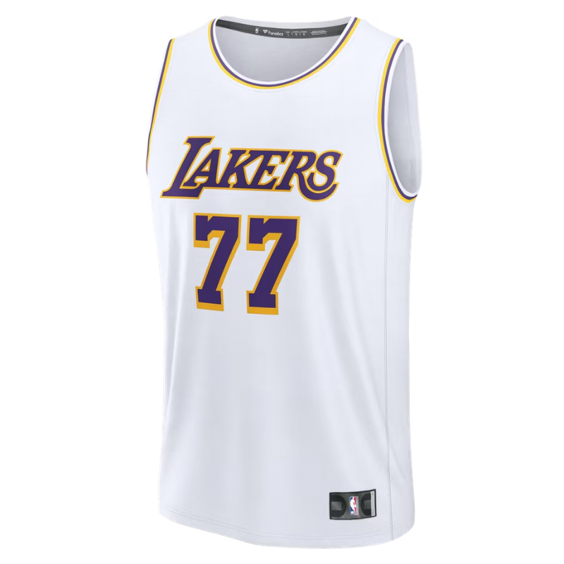 Los Angeles Lakers White & Purple Fastbreak Basketball Jersey  (Dončić)
